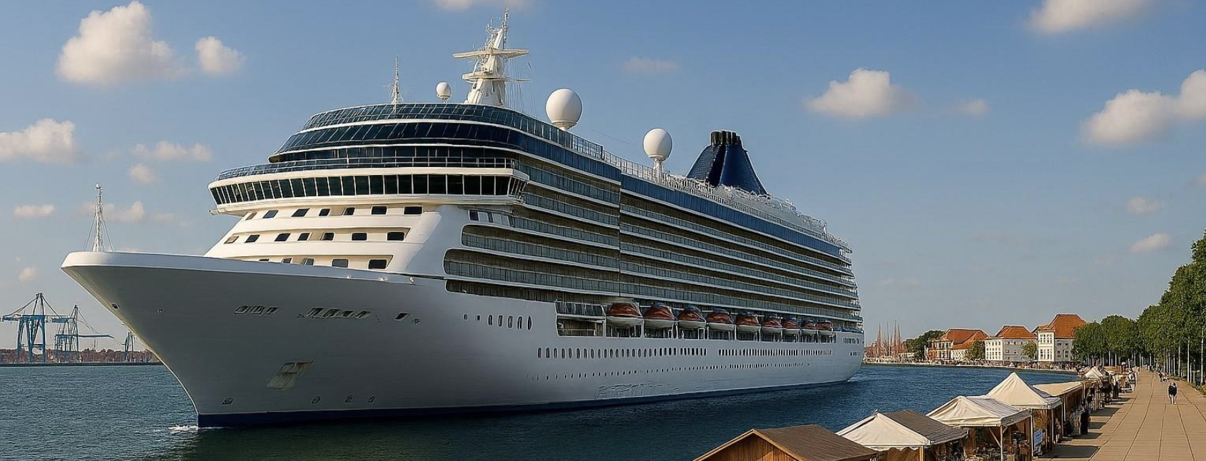 Kreuzfahrtreisende willkommen